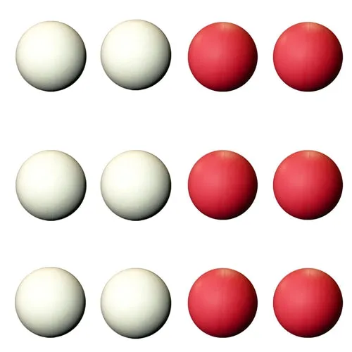 12 Assorted Color Lacrosse Balls - Valentines Blend