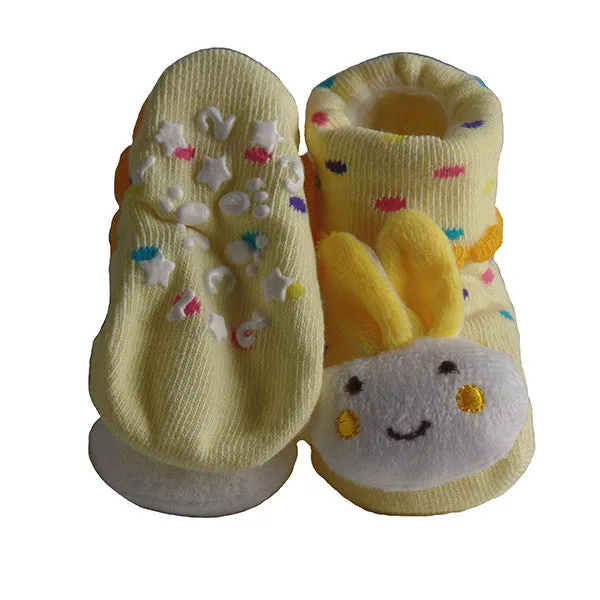 3 Pack Cute Infant Baby 3D Socks Slippers