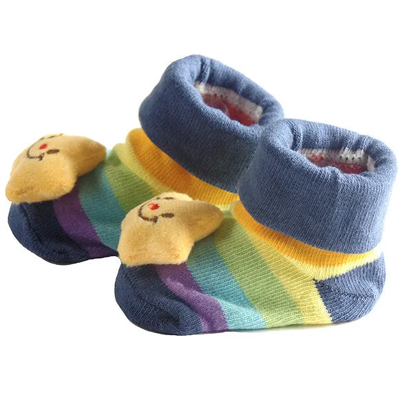 3 Pack Cute Infant Baby 3D Socks Slippers