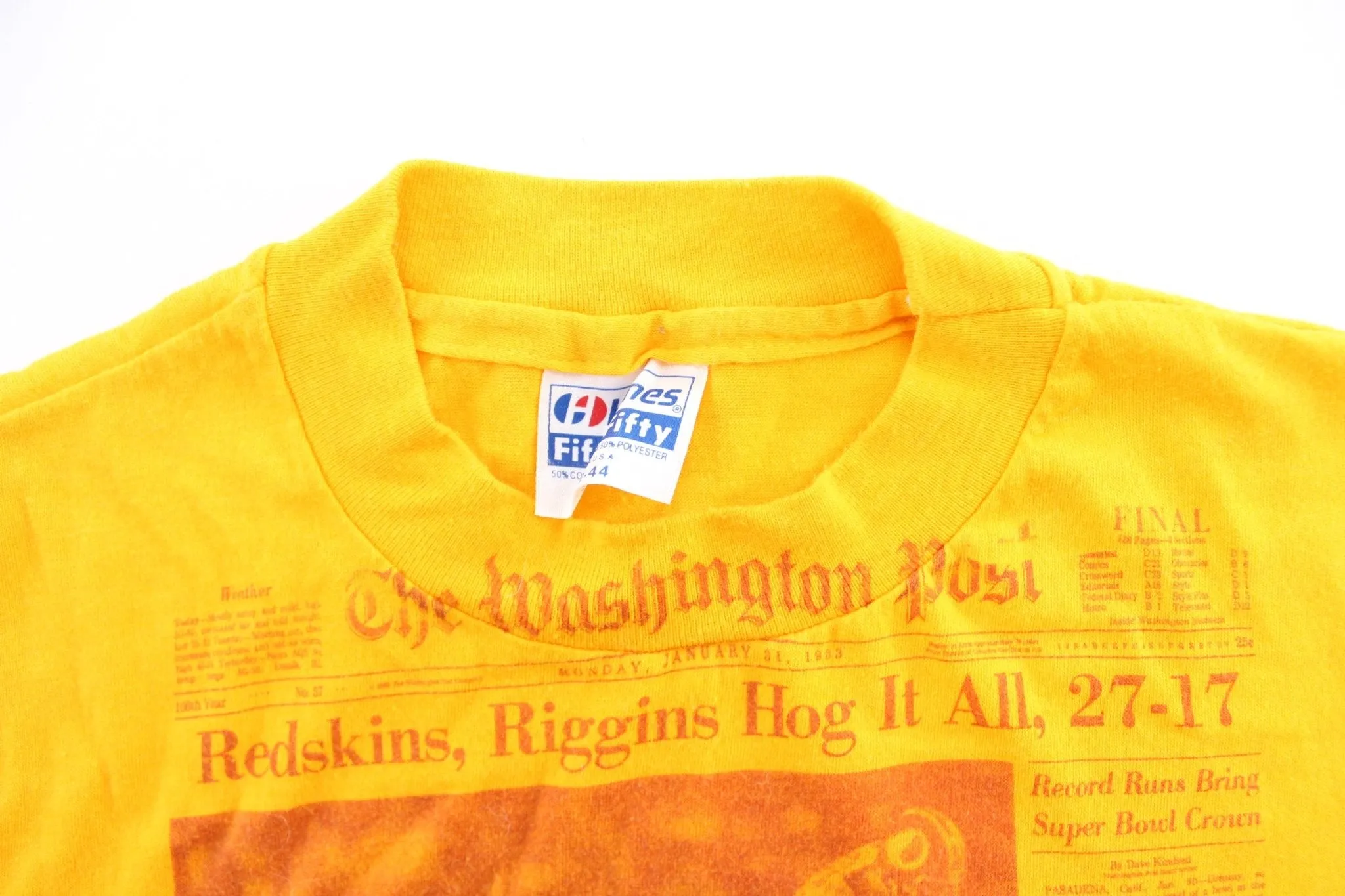 80's Washington Redskins John Riggins Washington Post T-Shirt