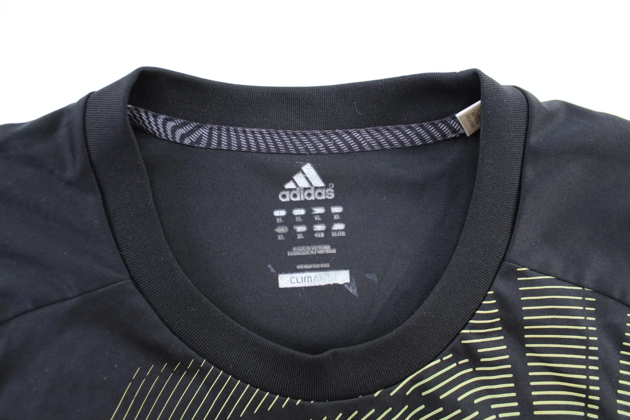 Adidas Logo F50 Black & Green Striped Soccer Jersey