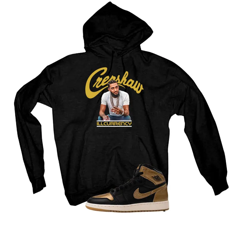 Air Jordan 1 High OG Metallic Gold Black T-Shirt (Crenshaw)| illcurrency