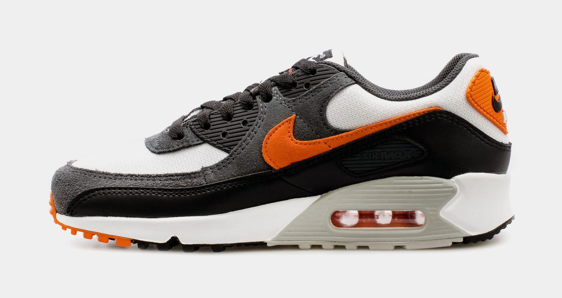 Air Max 90 Mens Running Shoes (Grey/Orange)