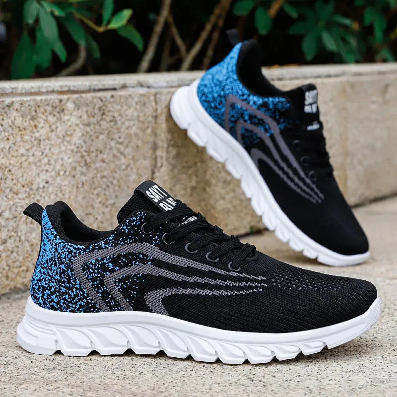 arwen & ajh group  مجموعة اروين Men's flying mesh surface refreshing breathable leisure walking shoes running light outdoor shoes