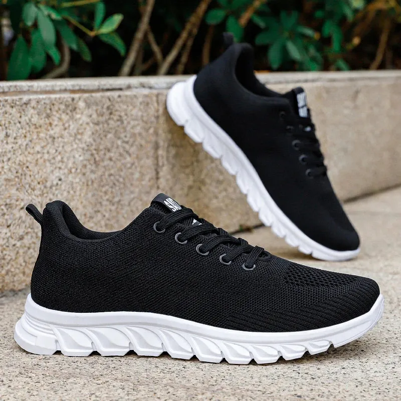 arwen & ajh group  مجموعة اروين Men's flying mesh surface refreshing breathable leisure walking shoes running light outdoor shoes