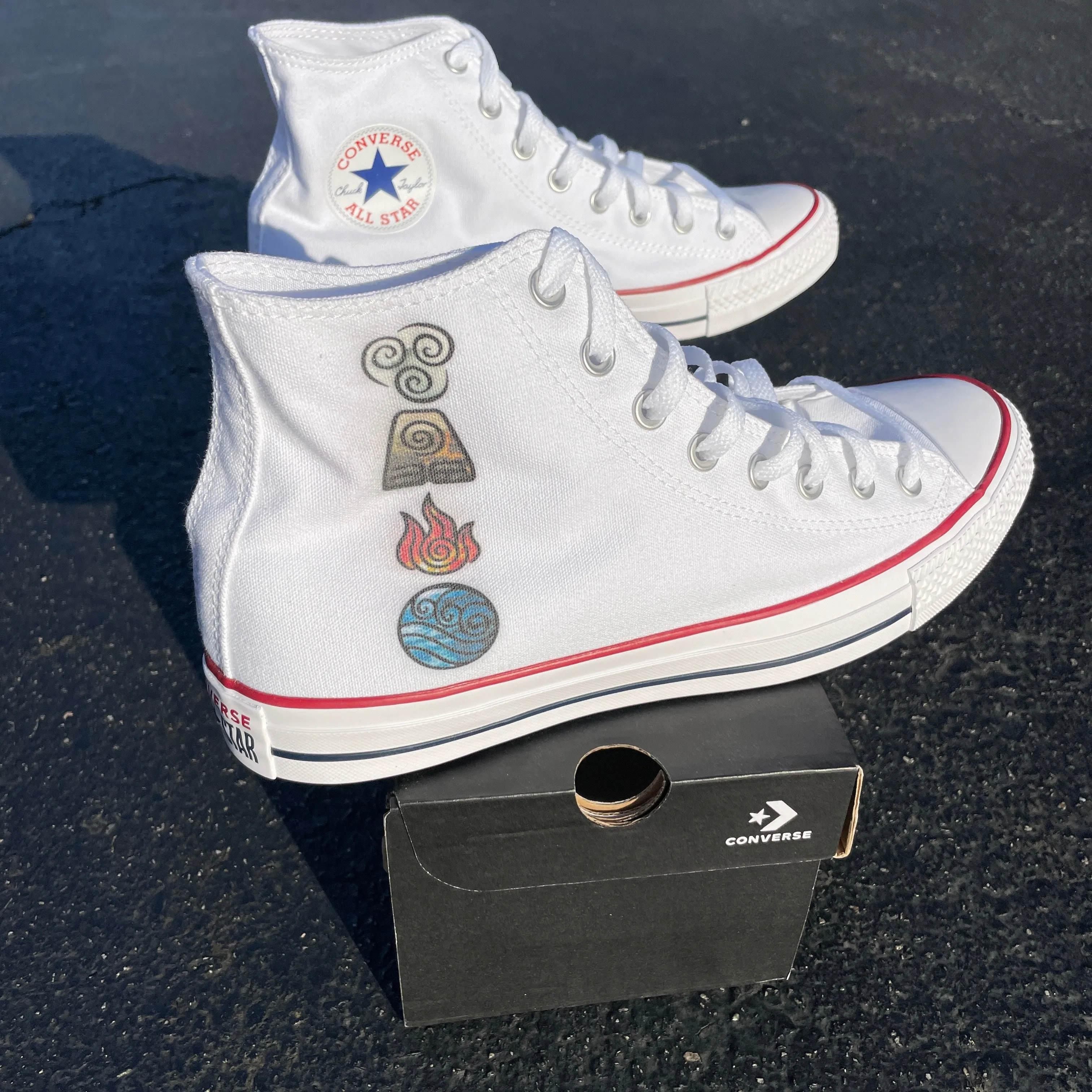 Avatar "Zuko & Aang" Custom High Tops - Custom Converse Shoes