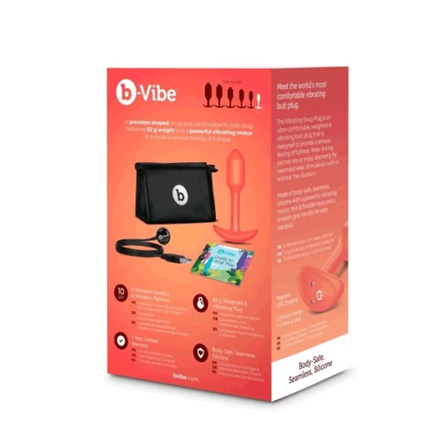 b-Vibe Vibrating Snug Plug 1 - Orange