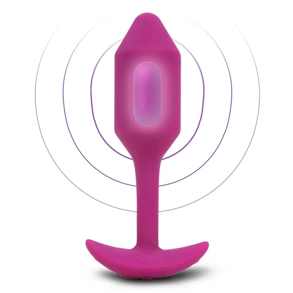 b-Vibe Vibrating Snug Plug 2 Rechargeable Silicone Anal Plug - Rose