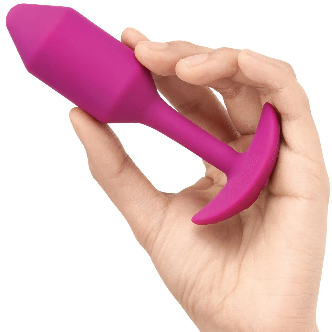 b-Vibe Vibrating Snug Plug 2 Rechargeable Silicone Anal Plug - Rose