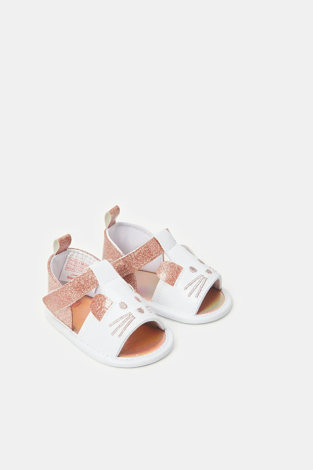 Babies Pink Bunny Pram Shoes