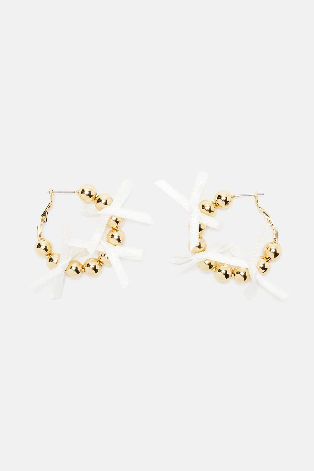 Ballet Girly Hoop Earrings - Gold/combo