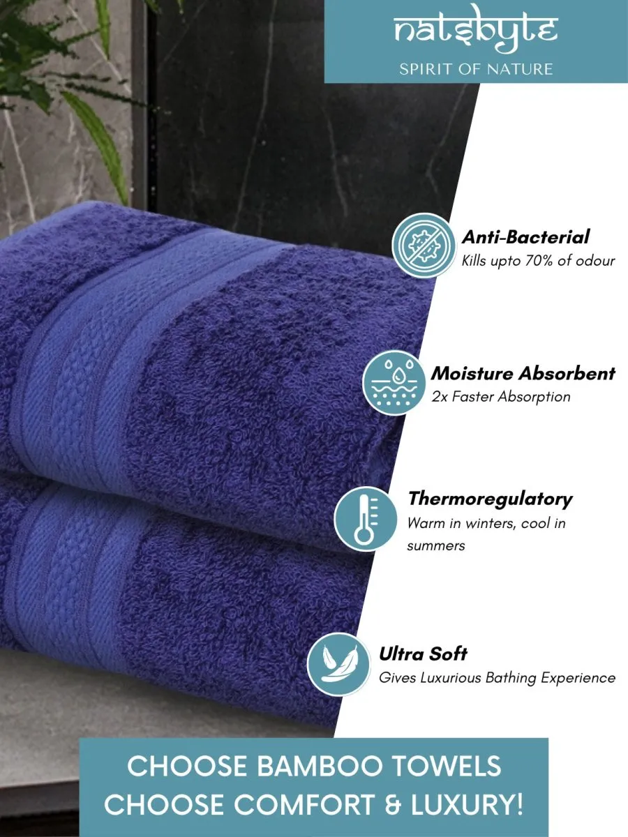 Bamboo Fiber Hand Towel  - Blue