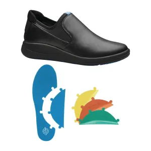 BB741-44 WearerTech Vitalise Slip on Shoe Black/Black with Modular Insole Size 44