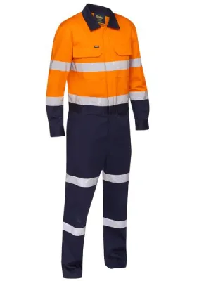 Bisley Taped Hi Vis Work Coverall With Waist Zip Opening (BC6066T)