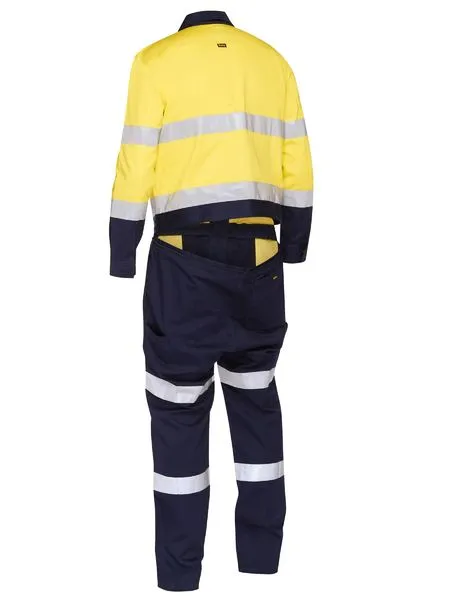 Bisley Taped Hi Vis Work Coverall With Waist Zip Opening (BC6066T)