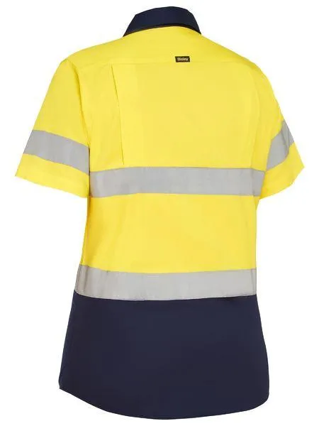 Bisley Women 's Taped Hi Vis Cool Lightweight Drill Shirt (BL1896)