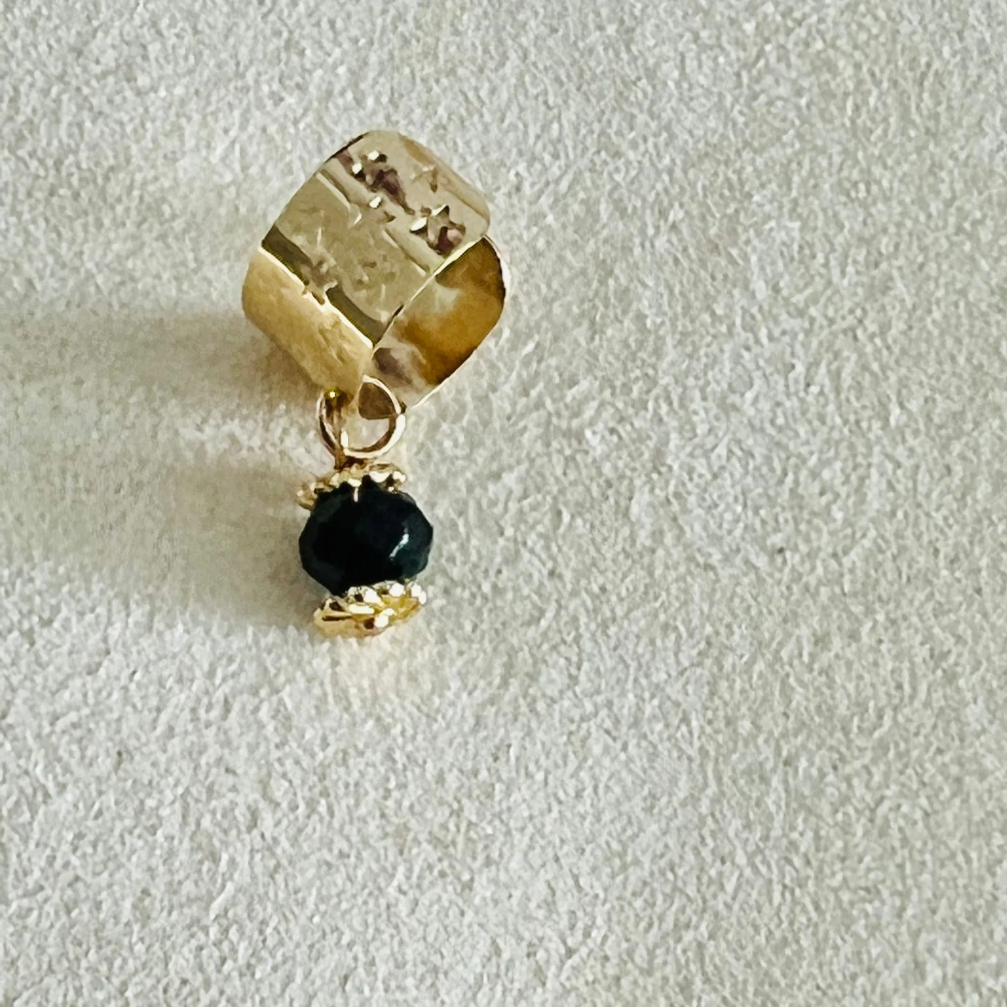 Black Spinel Ear Cuff