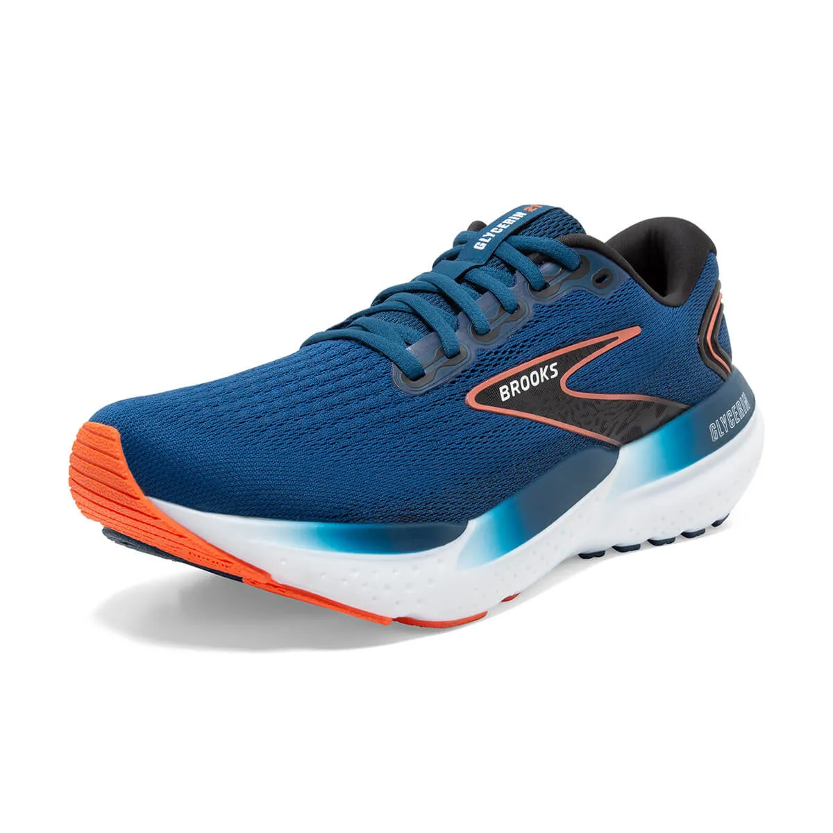 Brooks Glycerin 21 Mens | Blue Opal/black/nasturtium