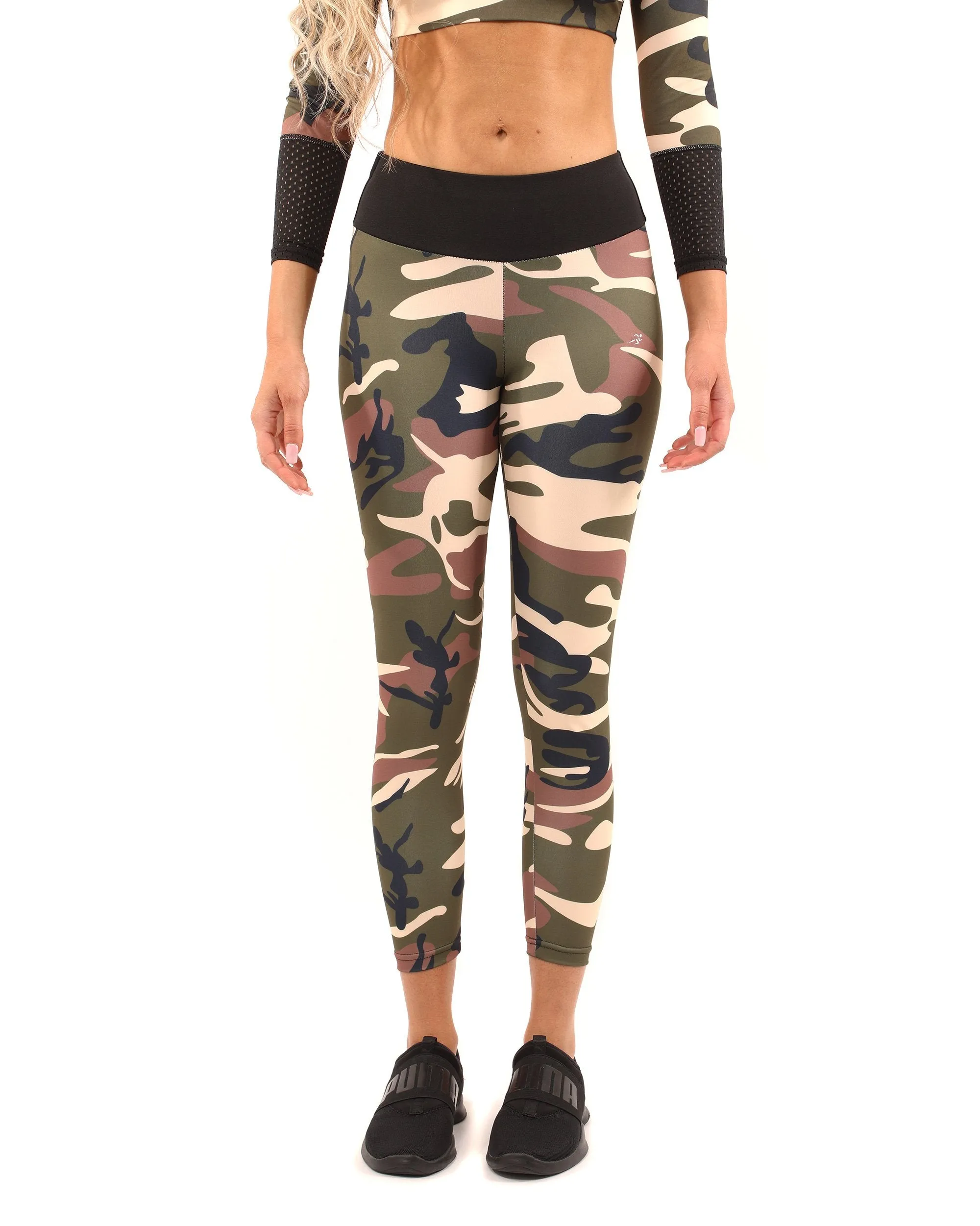 Brown/Green Virginia Camouflage Leggings