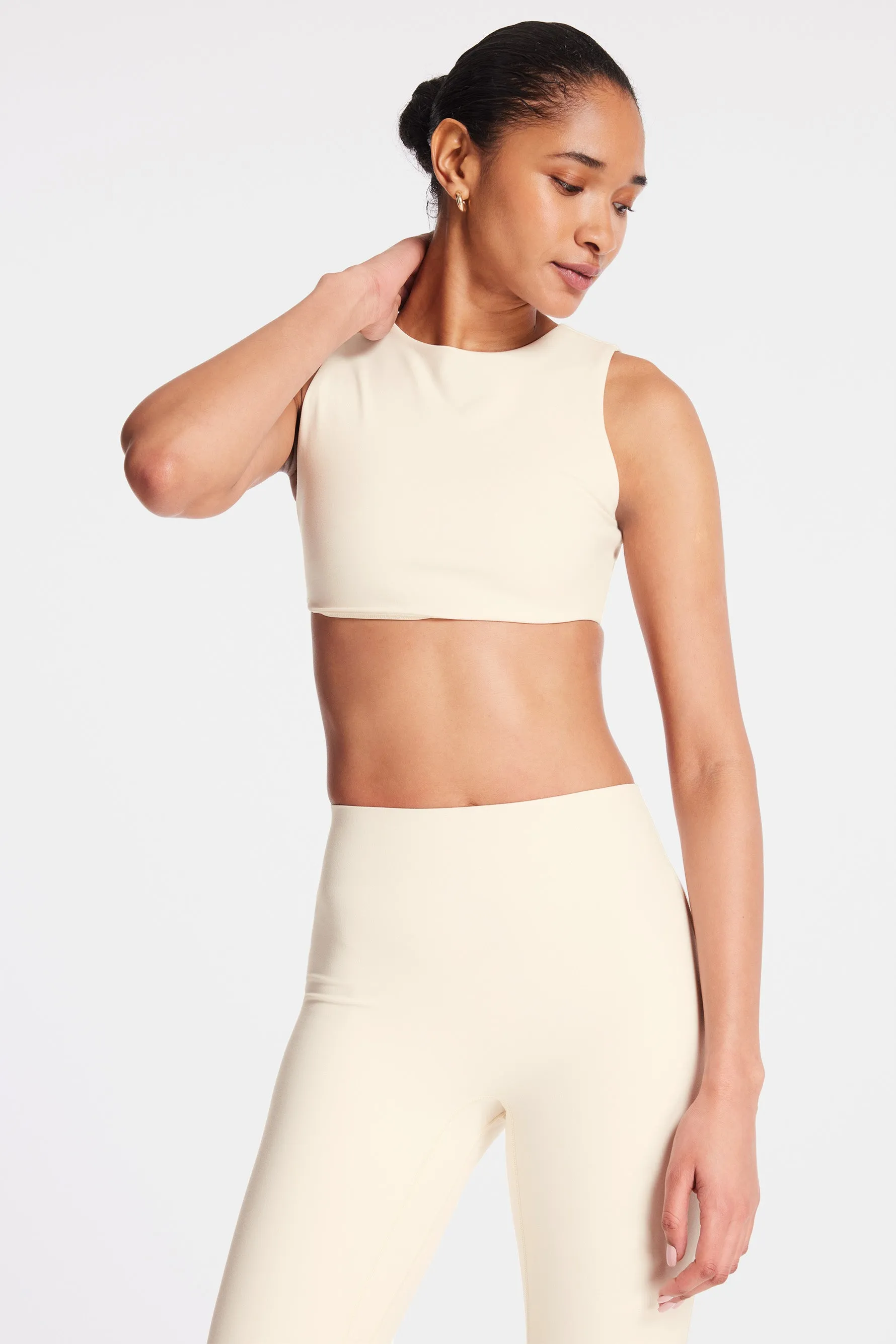 Calla Crop Cutout Bra - Canvas