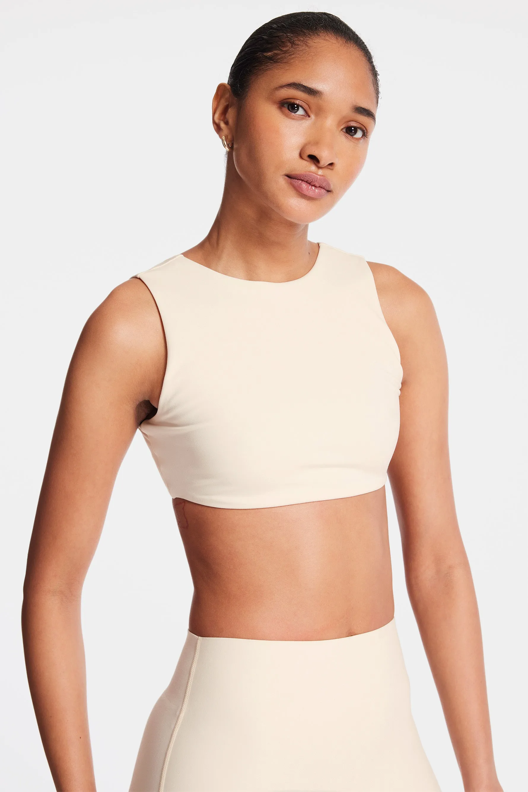 Calla Crop Cutout Bra - Canvas