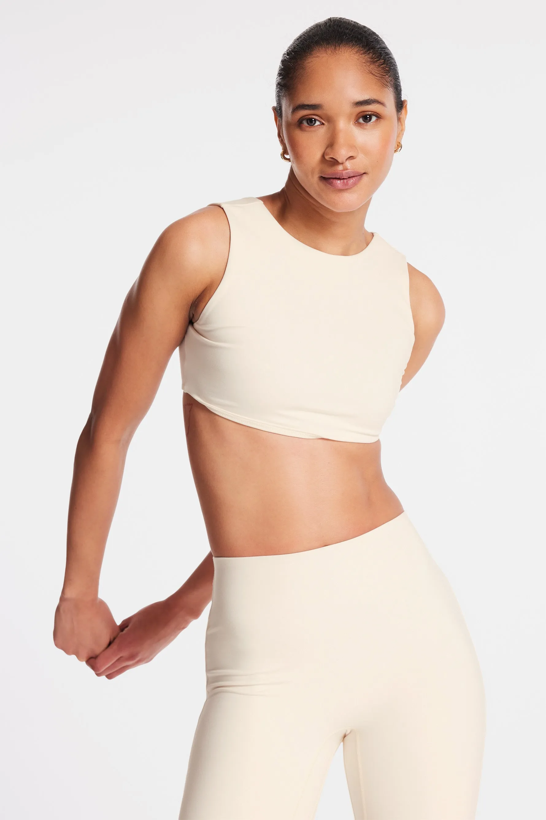 Calla Crop Cutout Bra - Canvas