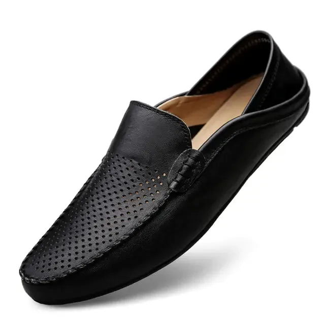 Casual Leather Slip-On Loafers