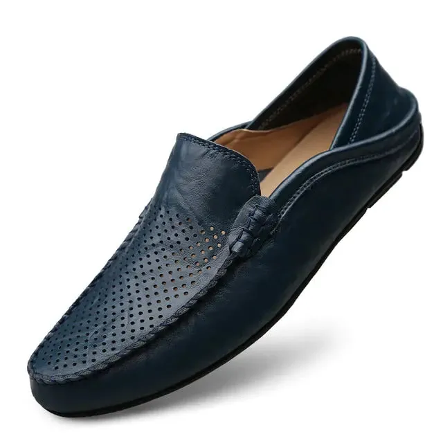 Casual Leather Slip-On Loafers