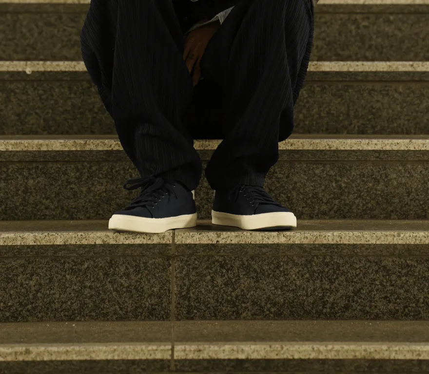 Classic Vegan Suede Sneakers | Dark Navy