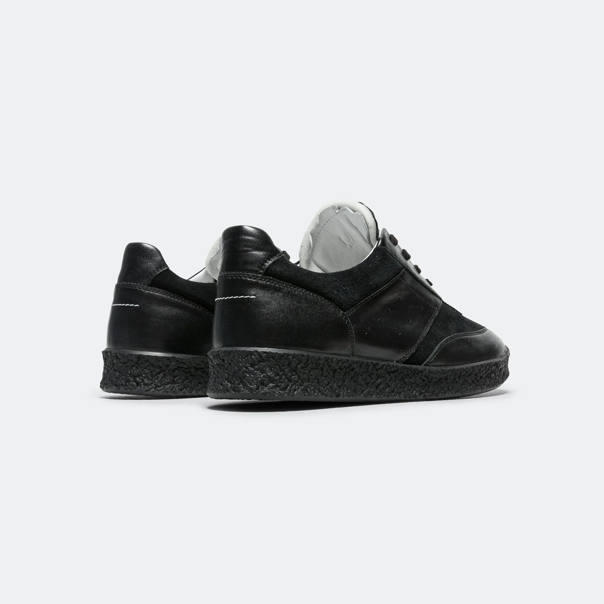 Court Sneakers - Black Leather