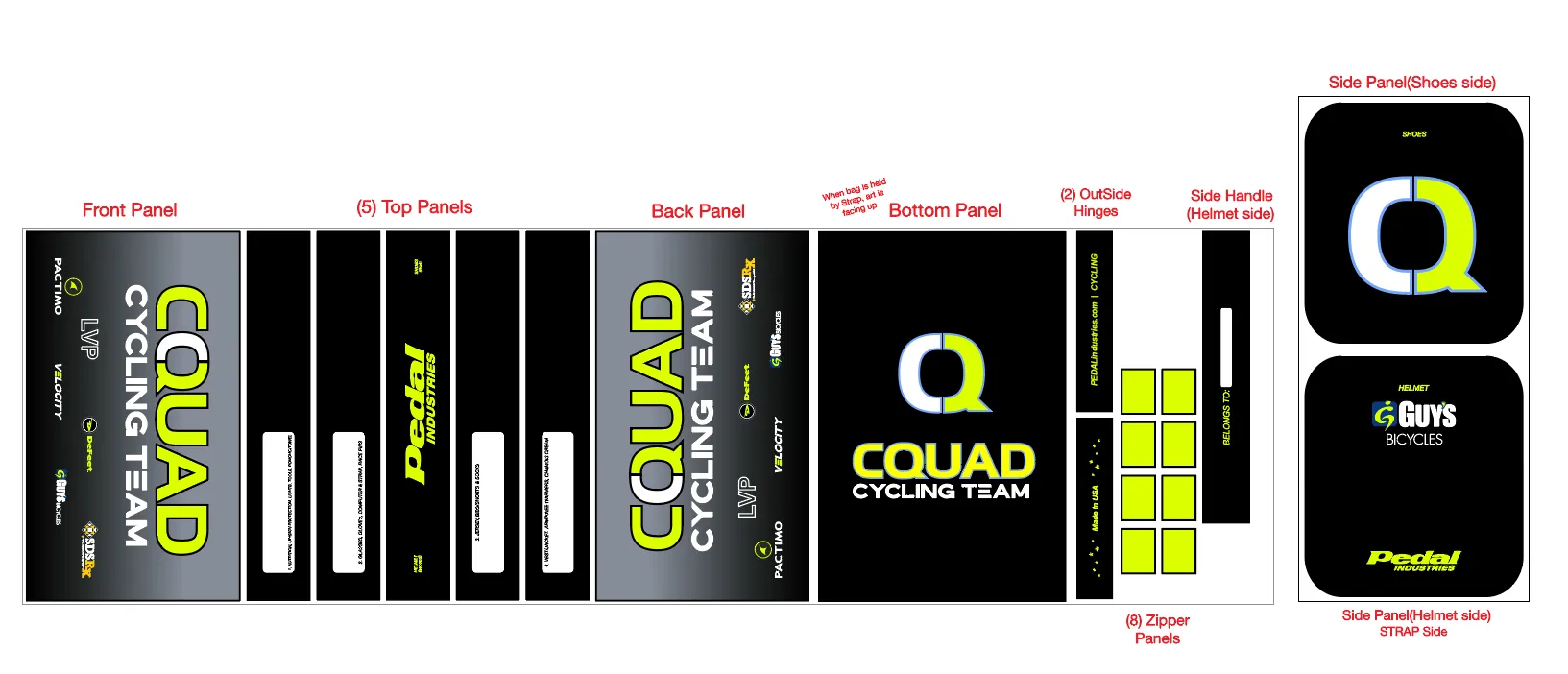 CQUAD.com Cycling Team 2022 RACEDAY BAG™