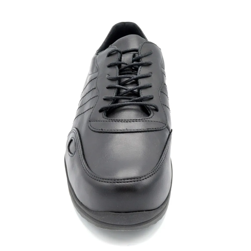 DB Seb - Mens Extra Wide Trainer - 2V and 6V Width Fittings - Black Leather