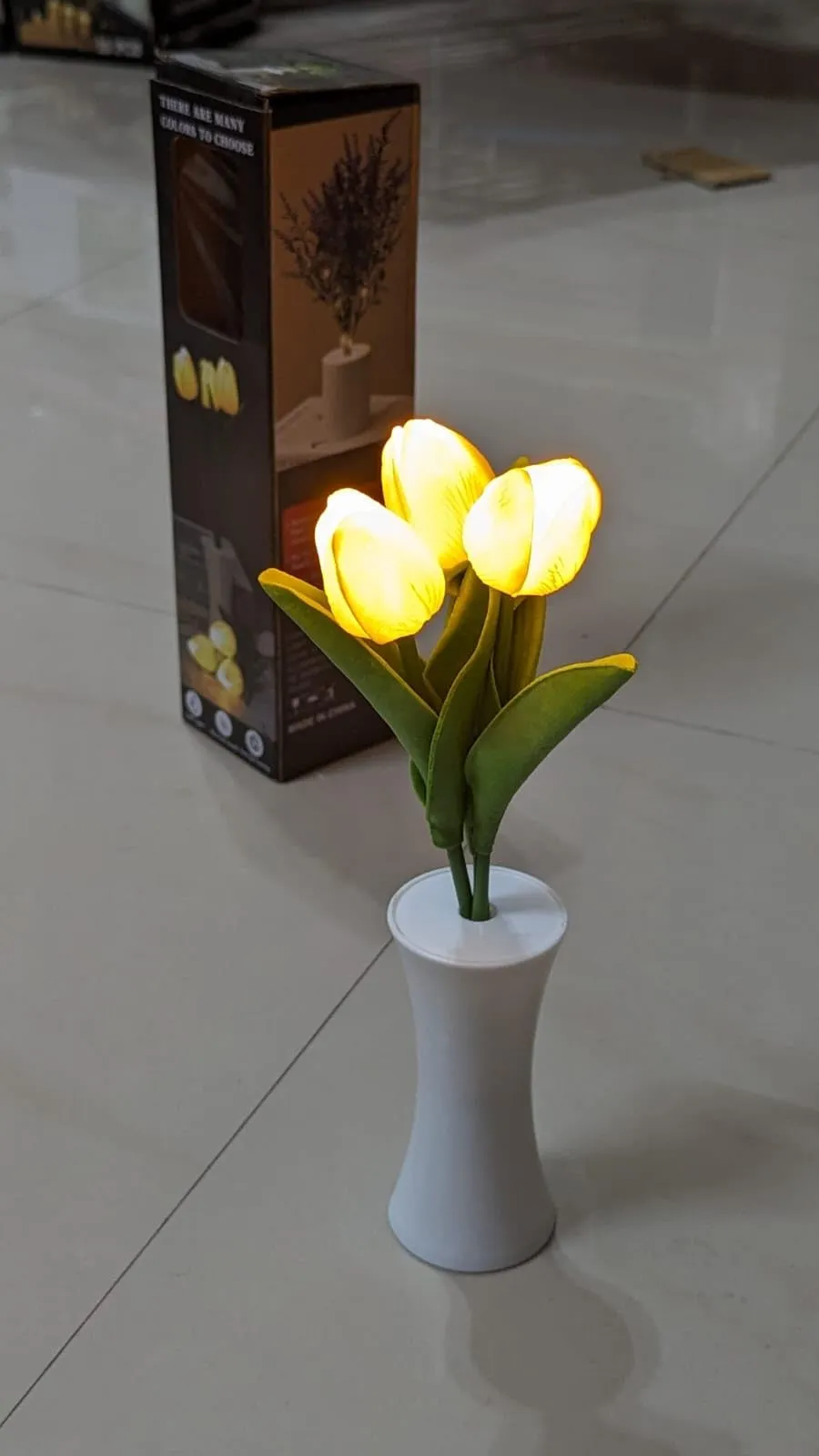 Dwarakesh Enterprises® 1 Pcs Huge Flameless & Smokeless high Bright Tulip tealight Candles Romantic Atmosphere Birthday Christmas Gift (Batteries Included)