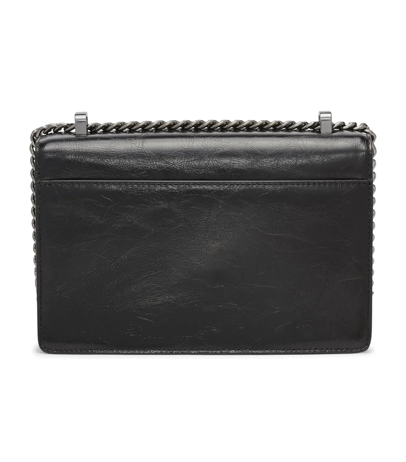 Elissa Small Flap Shoulder Bag Black/Gunmetal