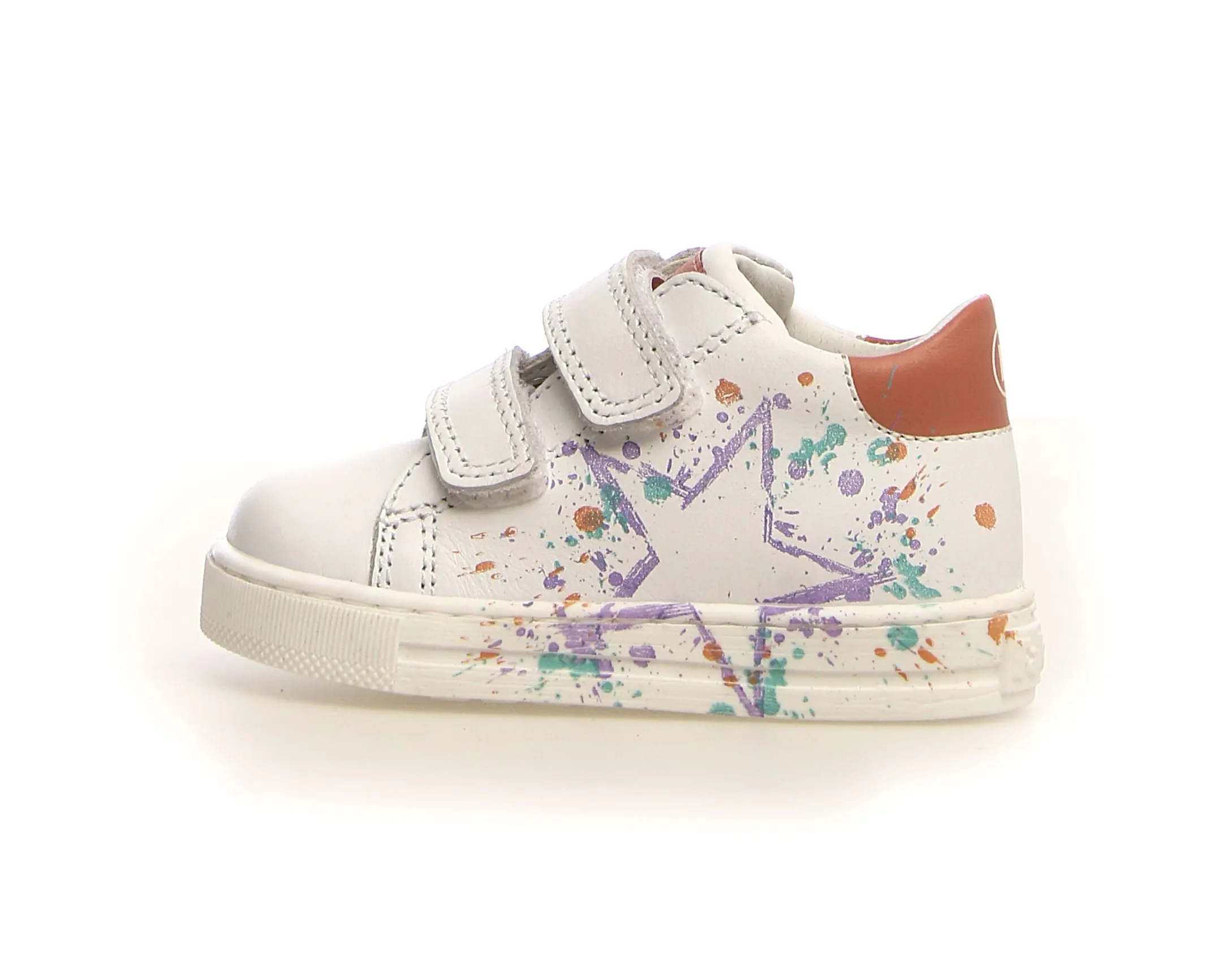 Falcotto Girl's Lacus 2 VL Sneakers - White/Peach