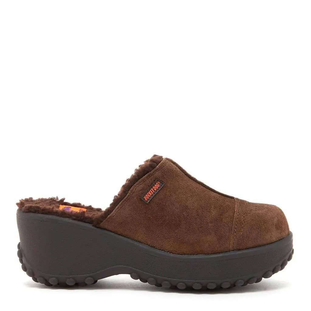 Fran Nubuck Brown Clog