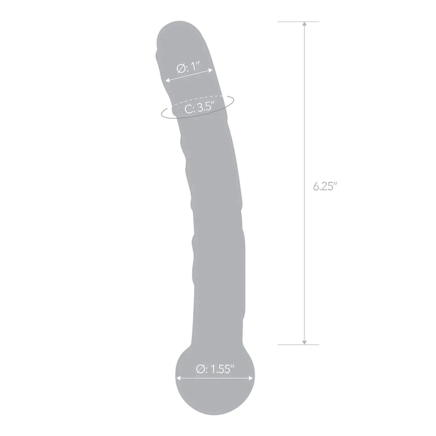 Gläs 7.5" Orange Tickler Glass Dildo