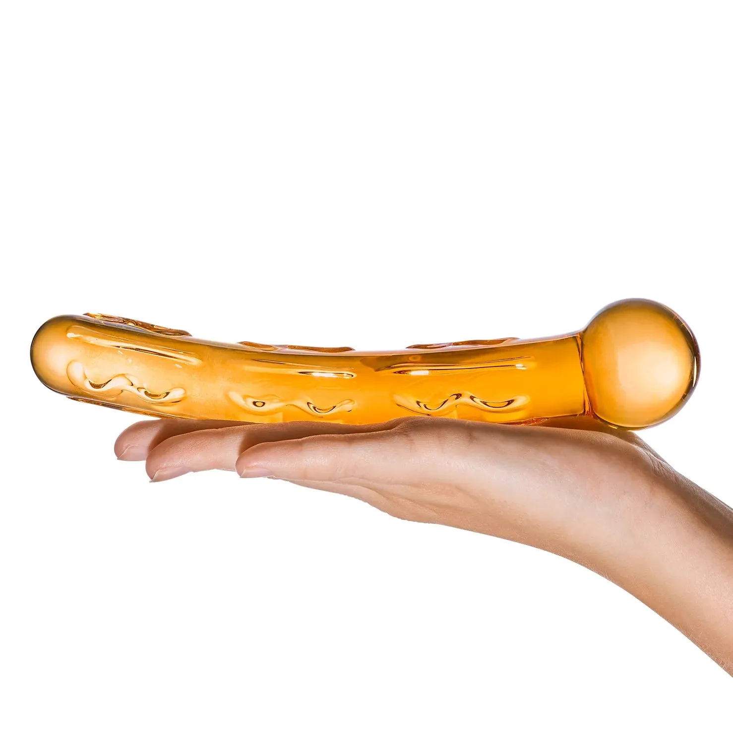 Gläs 7.5" Orange Tickler Glass Dildo