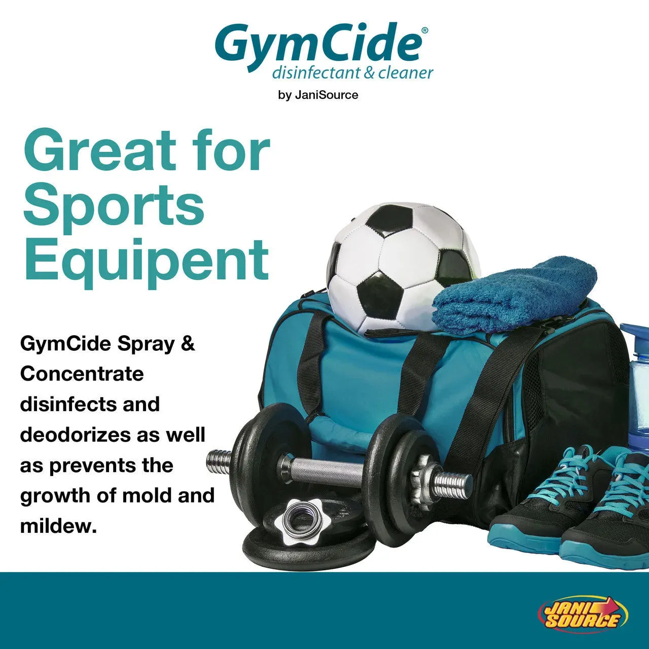 GymCide Ready-To-Use Sport Disinfectant & Cleaner, Quart