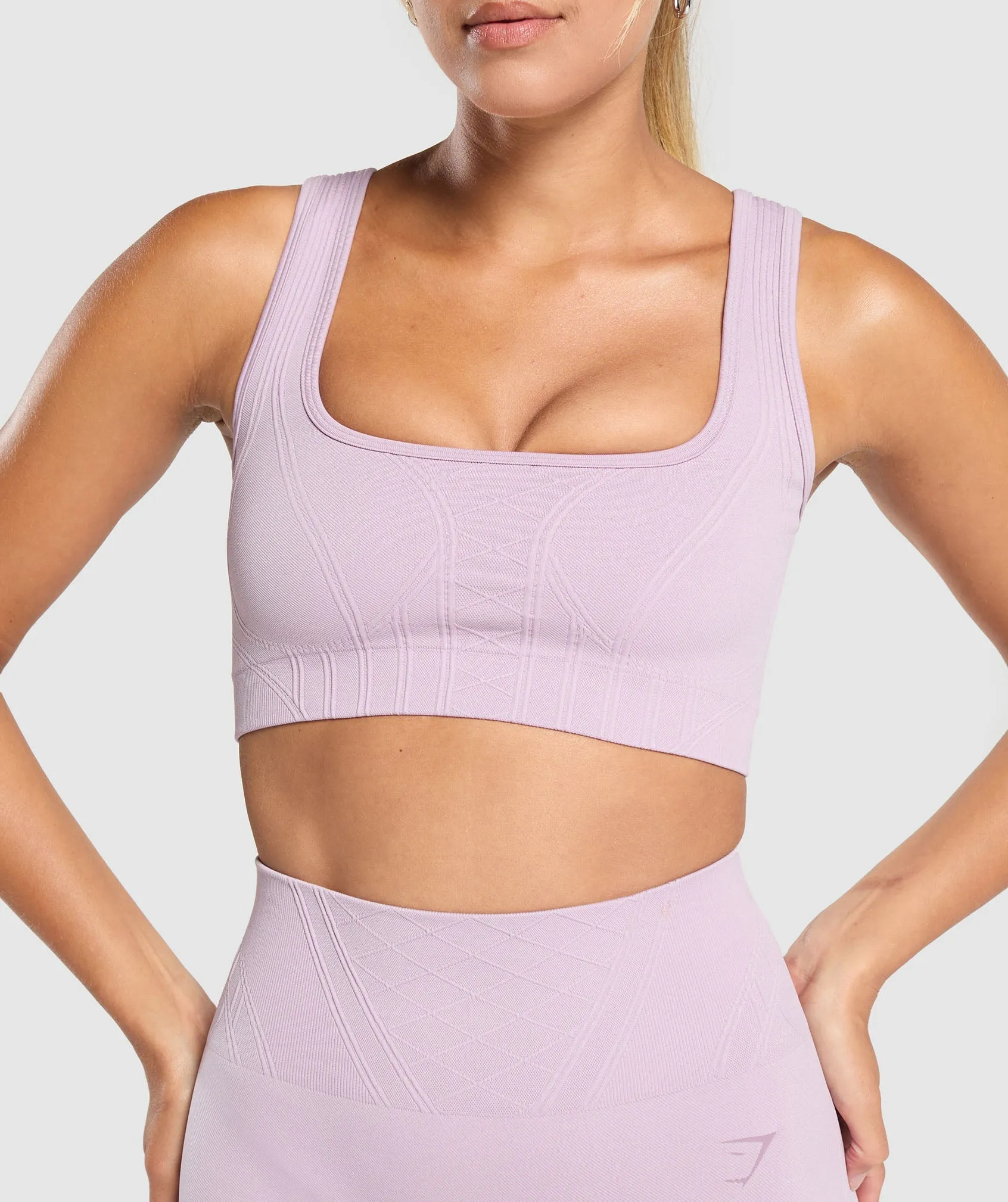 Gymshark Corset Seamless Sports Bra - Warm Lilac