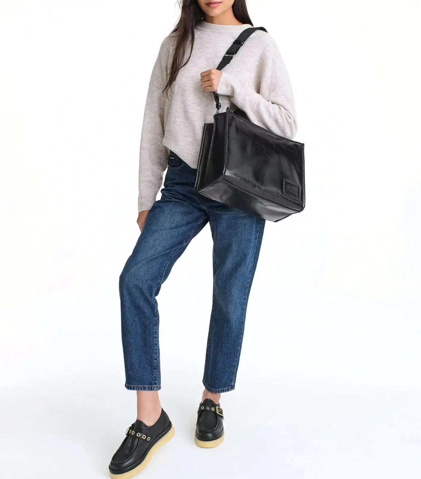 Hadlee Medium Tote Black/Gunmetal