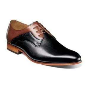 Handmade Men's Leather Brown Black Derby Shoes