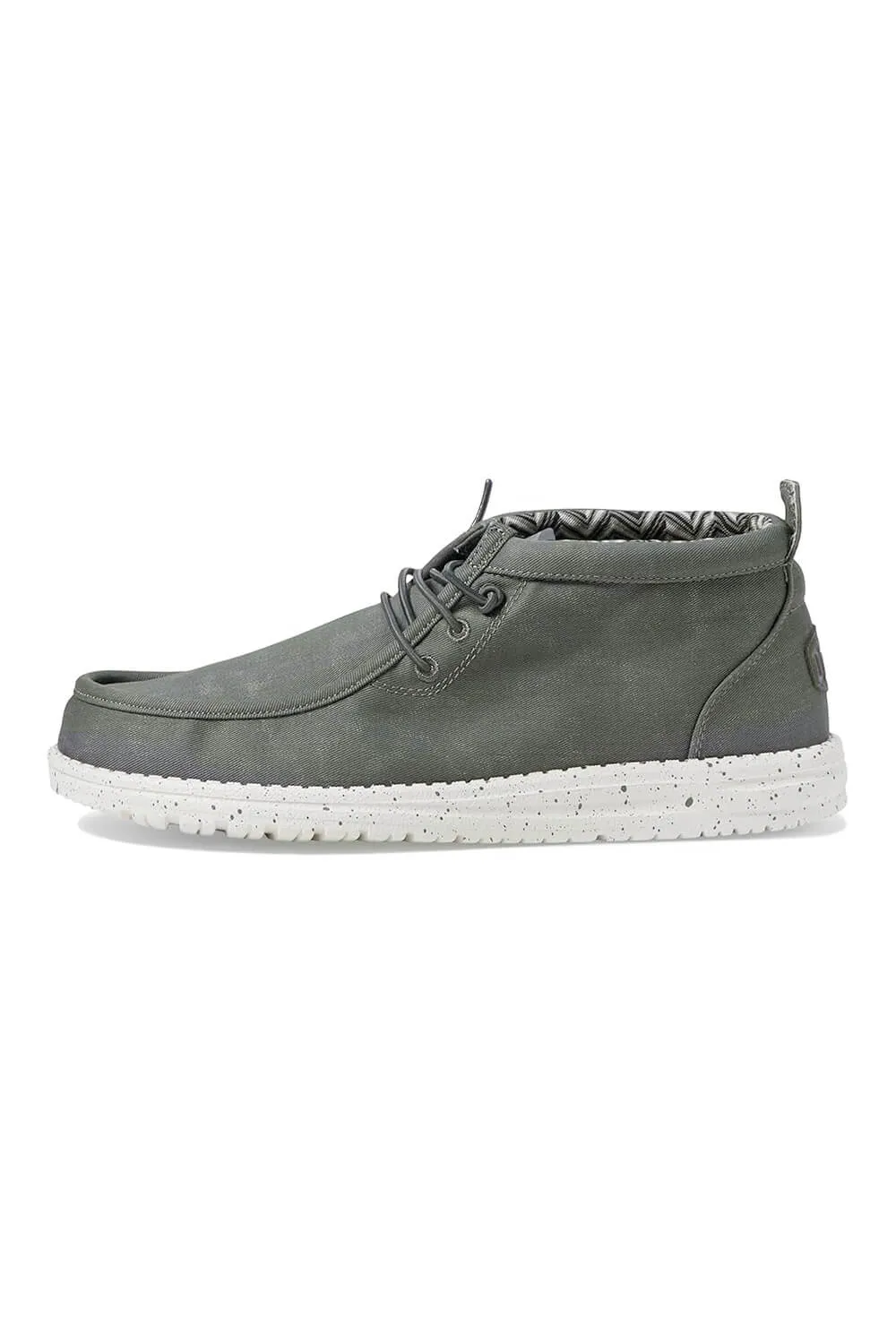 HEYDUDE Men’s Wally Mid Canvas Booties in Grey | 40701-030