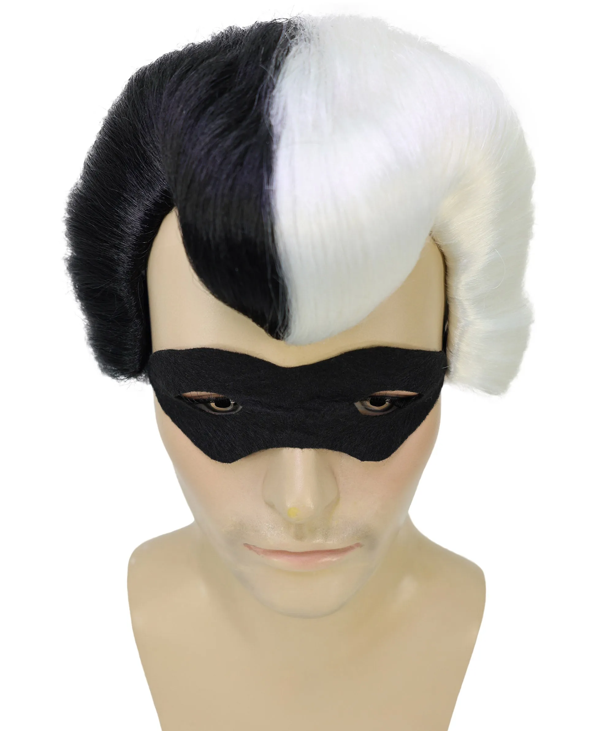 HPO Adult Superhero Family Men's Wig with Mask Set | Multiple Color Cosplay Halloween Wigs