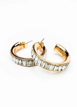 Icy Hoops-Clear/Gold