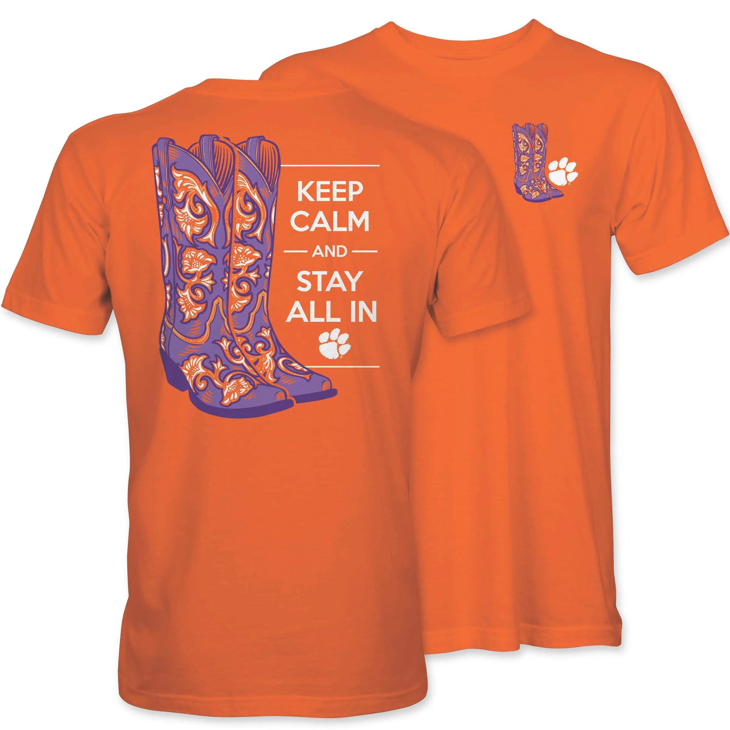 Keep Calm Boots Clemson