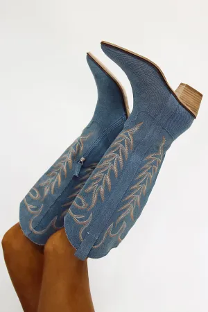 Keep Walking Denim Western Boots