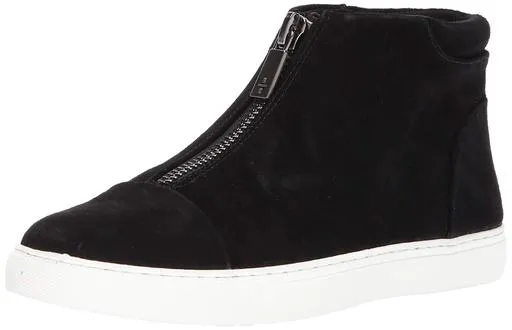 Kenneth Cole New York Womens Kayla Low Top Zipper, Black Suede, Size 6.5