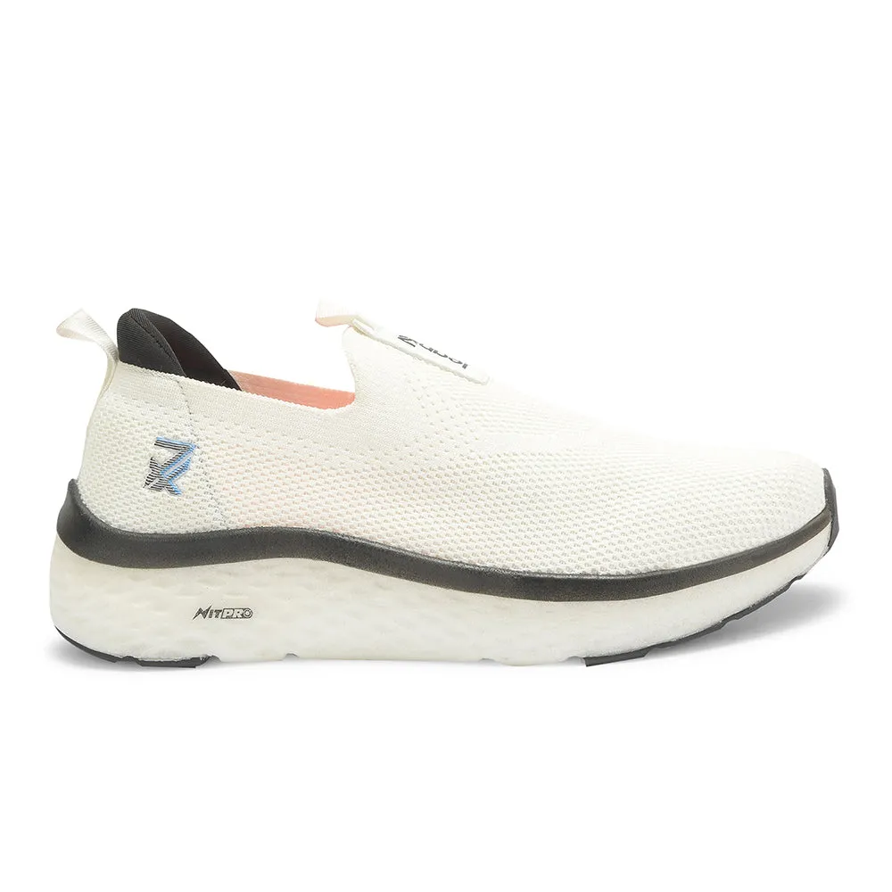 Leap7x By Liberty Men NITRUN-2 White Sports Non Lacing Shoes