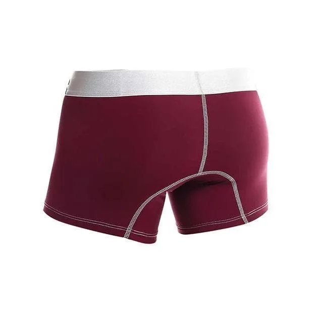 Male Basics Performance Boxer Burgundy